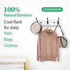 Badiano Wooden Coat Rack, Wall-Mounted Organizer - Image 8