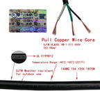 3 Outlet Extension Power Cord 105℃ Temperature Resistant Waterproof Cable 14AWG - Image 6