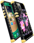 Compatible with iPhone 14 Pro Case, Praying Cross Hands Luxury Golden Decoration - Image 3