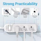 Outdoor Power Strip Weatherproof, IPX6 Waterproof 6.6ft SJT Extension Cord - Image 6