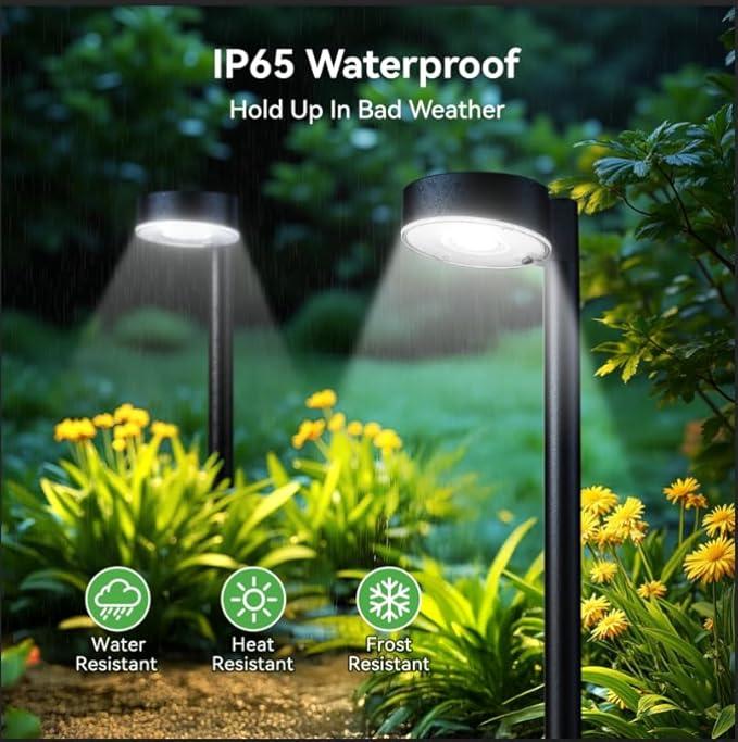Ahaorigin 2 Pack Solar Pathway Lights Outdoor, 12 Brighter LED Solar Lights - Image 4