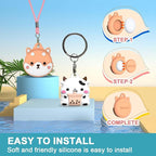 4-Pack Cute Case for AirTag 2/1 Necklace Design, Waterproof Air Tag Necklace - Image 6