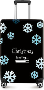 ANNA QUEEN Christmas Loading Luggage Cover, Funny Snowflake Design Suitcase by ANNAQUEEN