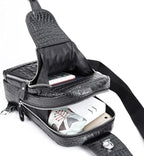 Hebetag Leather Sling Bag Crossbody Backpack - Image 6