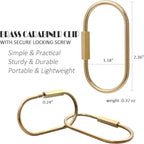 CMVFYL 10 Pcs Gold Brass Key Rings, Small Locking Carabiner Clip Keychain - Image 4