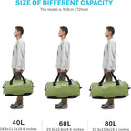 Gonex 40L 60L 80L Extra Large Waterproof Duffle Travel Dry Duffel Bag Heavy - Image 5