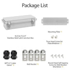 LeMotech Electrical Box, IP67 Waterproof Hinged Cover Stainless Steel Latch - Image 9