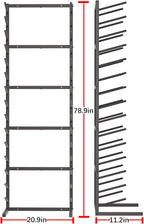 GIOTORENT Wall Mount Blueprint Storage Rack, 15-Tier Heavy Duty Blueprint Holder - Image 3