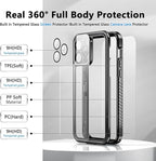 Jancane iPhone 14 Pro Max Waterproof Case, IP68 Underwater, Built-in Screen - Image 3