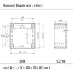 LeMotech Project Box ABS Plastic IP65 Waterproof Dustproof Electrical Junction - Image 8