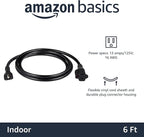Amazon Basics Indoor Extension Cord, 3 Prong Outlet Extender Power Cord - Image 2