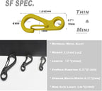 Mini Carabiner Clips with Metal Spring Wiregate Hook and Little Eye Hole - Image 2