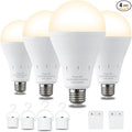 DEBAOBULB 4 Pack Rechargeable Emergency Light Bulbs, Battery Powered LED Light by DEBAOBULB