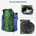 Bseash 60L Waterproof Hiking Camping Backpack - Image 5