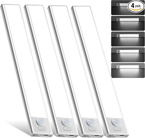 16inch Under Cabinet Lighting, 4 Pack Rechargeable Motion Sensor Light Indoor by AVEVA