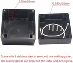 2 Pack Project Box IP65 Waterproof Junction Box ABS Plastic Black Electrical - Image 4