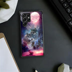 for Samsung Galaxy S23 Ultra Case, Star Two Wolfs Howling Pattern Graphic - Image 3