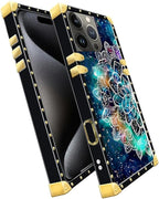 Compatible with iPhone 16 Pro Max Case, Starry Sky Colourful Mandala Luxury - Image 3