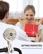 Portable Stroller Mini Fan, Small Rechargeable Personal Fan, Travel Essentials - Image 7