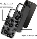 for iPhone 12 Pro Max Case, HL2 Cute Cool Cherry Black Hybrid 2 Layer Hard - Image 3