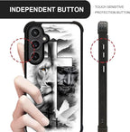 for Samsung Galaxy S23 FE Case, Lion Cross Jesus Christ Dove Pattern Graphic - Image 5
