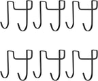 6Pcs Over Cabinet Double Hooks, Stainless Steel Over Cupboard Door Towel Hanger by UFURMATE