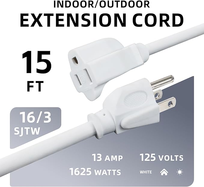 EP 2 Pack 15 Ft Outdoor Extension Cord - Image 2