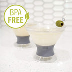 Host Freeze Insulated Martini Glasses Set of 4, Plastic Freezer Gel Chiller - Image 5