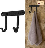 "Mystic Colonial Medieval Hand-Forged Iron Double Wall Hooks 1 Pc | Rustic - Image 7