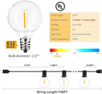 150ft Outdoor String Lights Waterproof/Connectable/Dimmable LED Shatterproof - Image 2