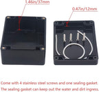 2 Pack Project Box IP65 Waterproof Junction Box ABS Plastic Black Electrical - Image 4