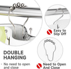 Shower Curtain Hooks Brushed Nickel Shower Curtain Rings Rust Proof, Bathway - Image 3
