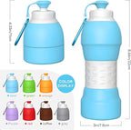 Collapsible Lightweight 20oz Water Bottle, Food-Grade Silicone BPA Free - Image 6