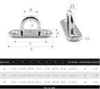 heyous 2 Set M8 Suspension Ceiling Wall Mount U Hook Anchor Hanger Stainless - Image 7