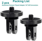 Aluminum Camera Tripod Adapter 1/4"-20 Conversion Adapter Mounts Compatible - Image 11