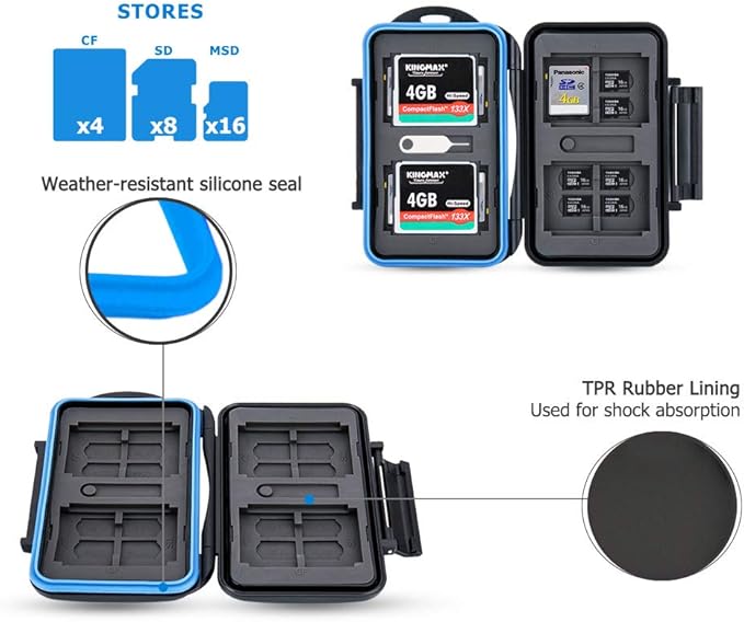 JJC 28 Slots Portable Memory Card Case Holder Storage - Image 2