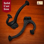 Mystic Colonial Rustic Medieval Cast Iron Wall Hooks | Vintage Black Finish - Image 4