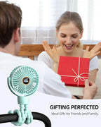Portable Stroller Mini Fan, Small Rechargeable Personal Fan, Travel Essentials - Image 7