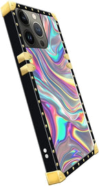 Compatible with iPhone 14 Pro Case, Holographic Abstract Iridescent Textures - Image 4
