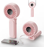 Peiyuu Handheld Portable Fan, 4000mAh USB Rechargeable Personal Fan, 180° by Peiyuu