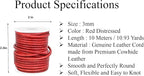 GENIQUE Real/Genuine Round Leather String Cord - Image 3