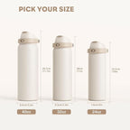POWCAN 24 oz Insulated Water Bottle: 2-in-1 Push-Button Spout & Quick-Flip Straw - Image 8