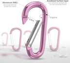 sprookber 3" Aluminum Carabiner D Ring, Caribeener Clips, Spring Snap Hook - Image 4