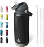 BJPKPK Water Bottle with Straw Lid, 24oz Vacuum Insulated Water Bottles by BJPKPK