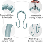 Bathway Shower Curtain Hooks, Shower Curtain Rings Rust Proof Double Hook - Image 2