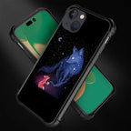 for iPhone 14 Plus Case, Galaxy Fox Wolf Pattern Graphic Design Girl Boy Soft - Image 2
