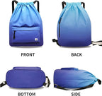 Waterproof Drawstring Bag, Gym Bag Sackpack Sports Beach Backpack - Image 2