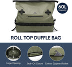 Haimont Large Waterproof Duffel Backpack Roll-Top Heavy Duty Dry Duffle Bag - Image 4