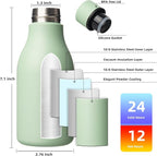 BJPKPK Insulated Water Bottles, 12oz Stainless Steel Metal Water Bottle - Image 3