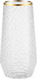 48 Pack Ribbed Stemless Champagne Flutes Gold Rim – 24 9oz Mimosa Glasses & 24 - Image 8